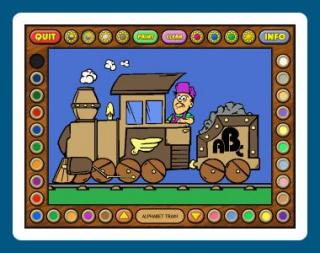 Coloring Book 5: Alphabet Train screenshot