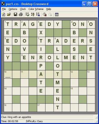 Desktop Crossword screenshot