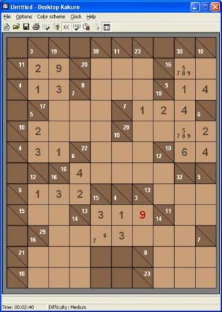Desktop Kakuro screenshot