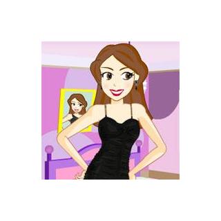 Girl In Black Dress Up Game screenshot