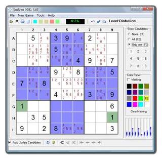 Sudoku 9981 screenshot