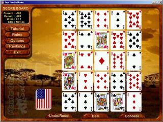 Top Ten Solitaire screenshot